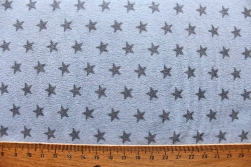 Stern Sterne grau Jerseystoff