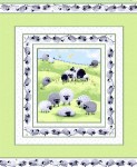 Schaf Schafe Panel Kinderstoff Patchworkstoff Panel