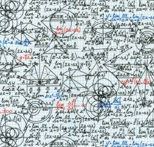 Wissenschaft Mathematik Technik Patchworkstoff