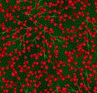 Beeren rot gold schwarz Weihnachten Patchworkstoff Baumwollstoff