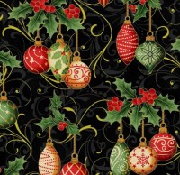 Christbaum gold schwarz Weihnachten Patchworkstoff Baumwollstoff