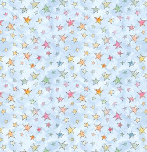 Regenbogen Sterne Baumwollstoff Patchworkstoff