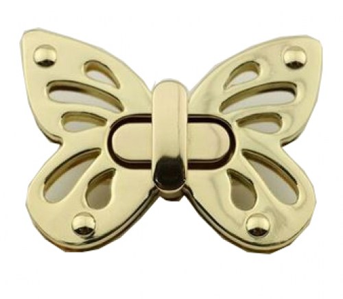 Drehverschluss goldfarben Schmetterling 