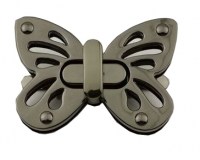 Drehverschluss schwarz Schmetterling 