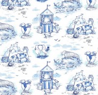 Strand blau maritim Patchworkstoff