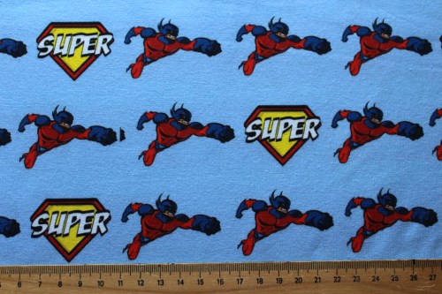 Comic Figur Super Held Jerseystoff